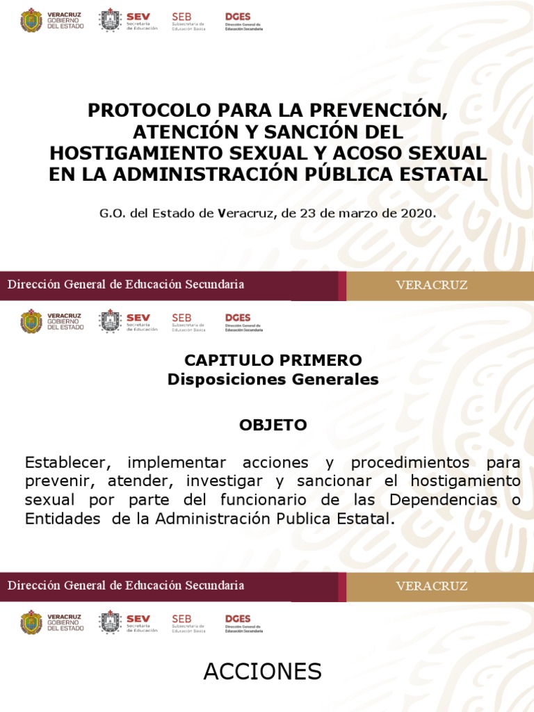 Protocolo para prevenir y sancionar el hostigamiento y acoso sexual en ...
