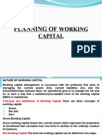 Planning of Working Capital