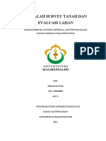 Makalah Survei Tanah Dan Evaluasi Lahan Muhamad Faizal 190310053