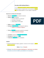 Planeación Estratégica - Resumen