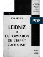 Jon Elster - Leibniz Et La Formation de l’Esprit Capitaliste-Aubier Montaigne (1975)