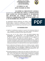 ACUERDOS 028 P. D.A 2000-06-026 PRESUPUESTO 2022