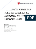 Violencia Familiar y A La Mujer en El Distrito de Ate Vitarte - 2022