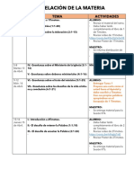 Parcelación de La Materia Epistolas Pastorales CET IQQ