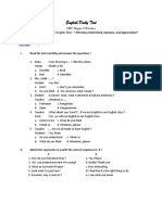 English Daily Test 1 Grade 8 PDF