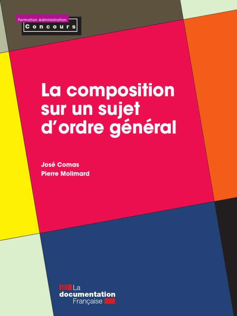 La Composition Sur Un Sujet D'ordre Général by José-Maria Comas, Pierre ...