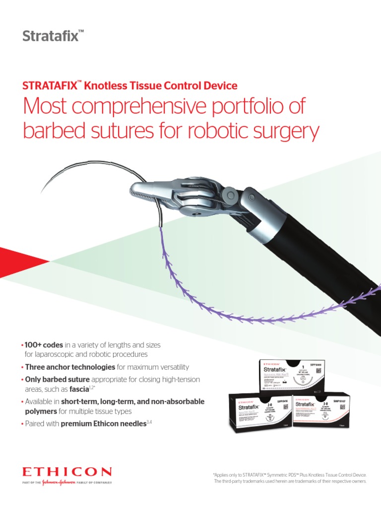 STRATAFIX Portfolio For Robotic Surgery Brochure | PDF | Surgical Suture |  Surgery
