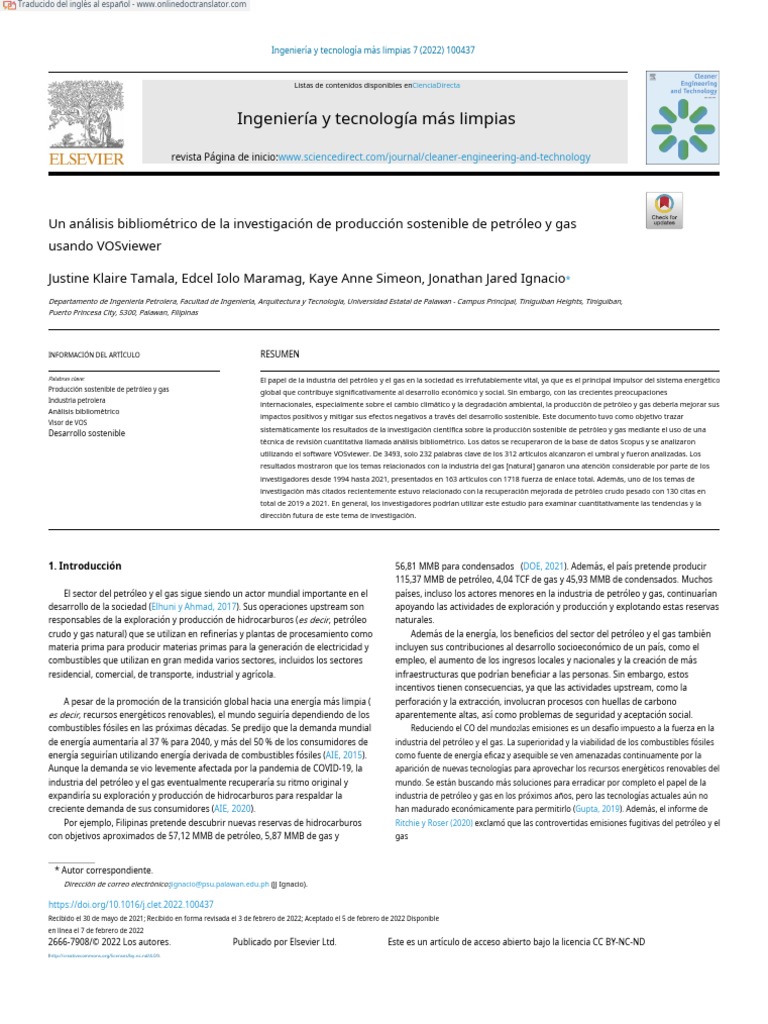Cleaner Engineering and Technology En.es PDF Petróleo