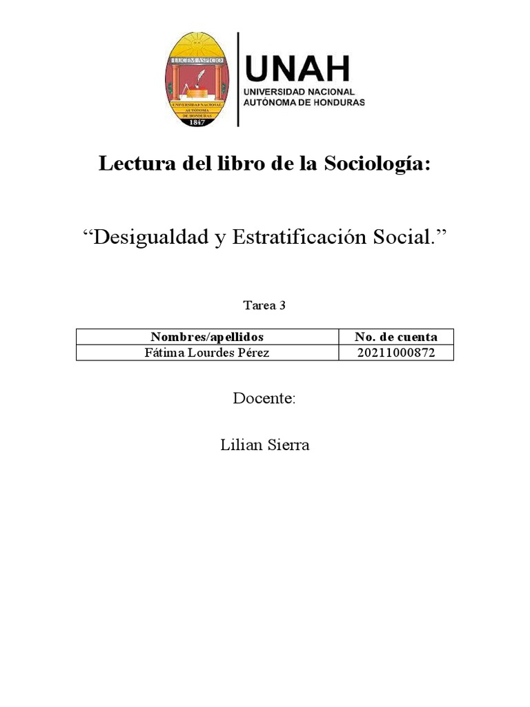 DESIGUALDAD Y ESTRATIFICACIÓN SOCIAL (Recuperado Automáticamente) | PDF ...