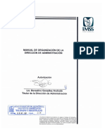 Manual de Organizacion de La Direccion de Administración