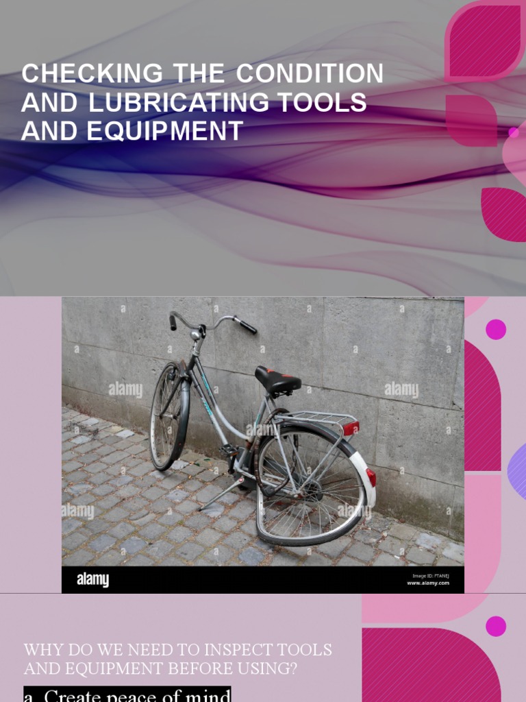 Checking The Condition and Lubricating Tools and Equipment PDF Lubricant Manufactured Goods