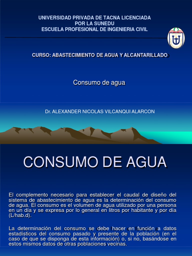Clase - 2 - CONSUMO DE AGUA | PDF | Agua | Descarga (hidrología)