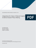 Integrating the Value of Natural Capital in Evidence-Based Policy Making