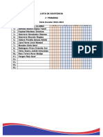 Listas de Asistencia Primaria 2022-2023