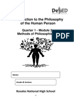 Introduction to the Philosophy of the Human Person SLM_Q1_W2
