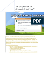 ¿Por Qué Los Programas de Windows Dejan de Funcionar