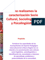Caracterización Socio Cultural y Linguístico Inducción ASPI 