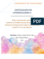 Optimización de redes: Problema de flujo de costo mínimo y programación lineal