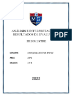 Informe de Evaluación III Bimestre 4ºb