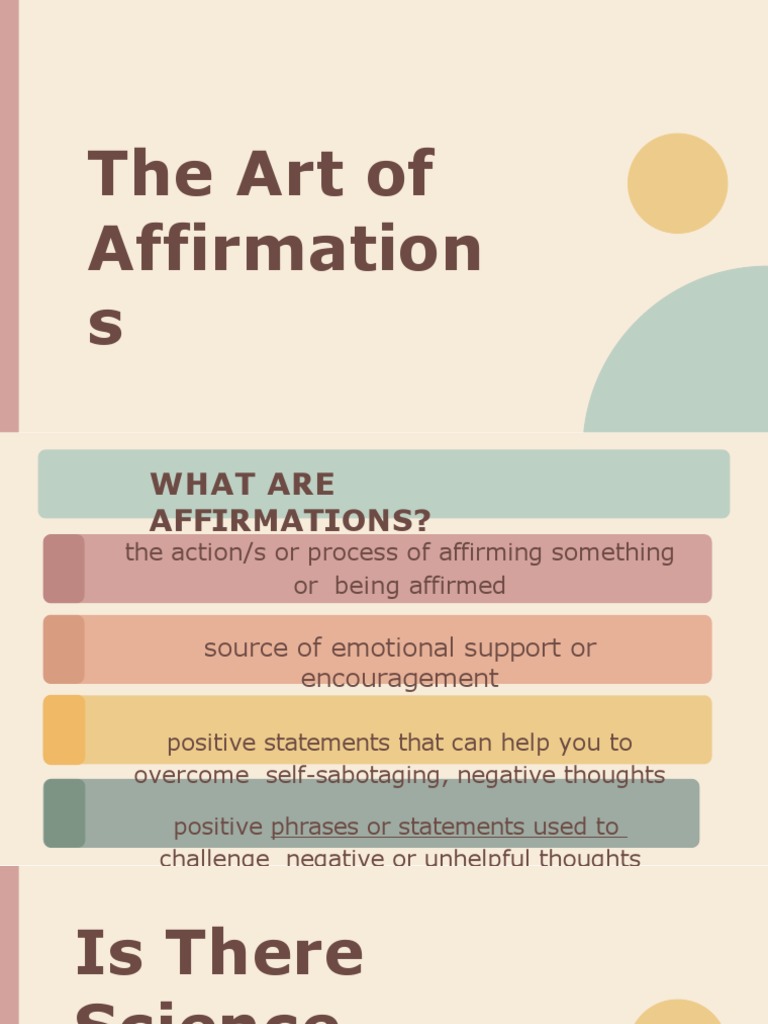 Making Affirmations by EFS | PDF | Affirmations (New Age) | Thought
