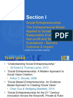 Socially Responsible Entrepreneurship Section I