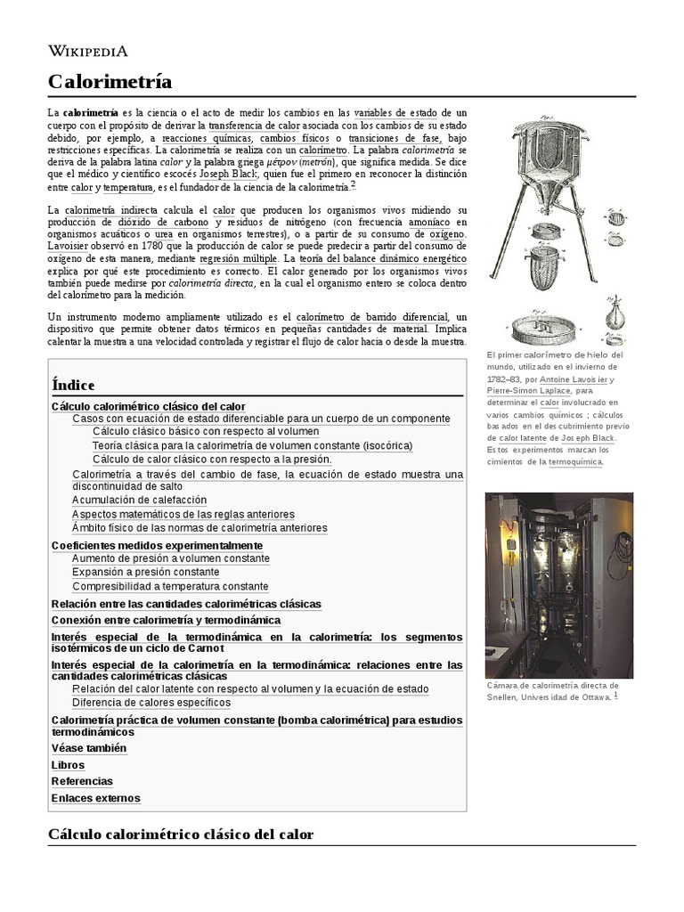 Calorimetría | PDF | Calorimetría | Calor