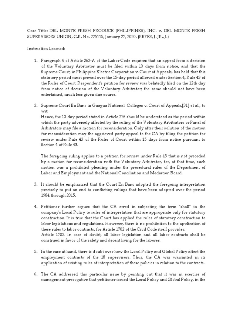 Del Monte Fresh Produce (Philippines), Inc. v. Del Monte Fresh