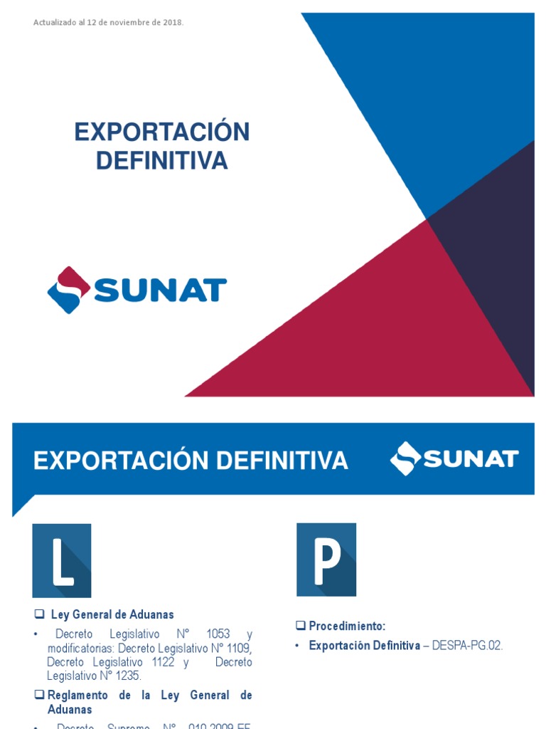 Exposicion De Exportacion Definitiva Naf Pdf Aduana Exportaciones