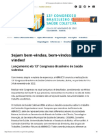 Folder - 13º Congresso Brasileiro de Saúde Coletiva