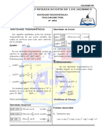 Tema #1 Identidades Trigonométricas I - 3° Año - 2021 Iv Bimestre