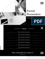 Formal Presentation with Menu · SlidesMania