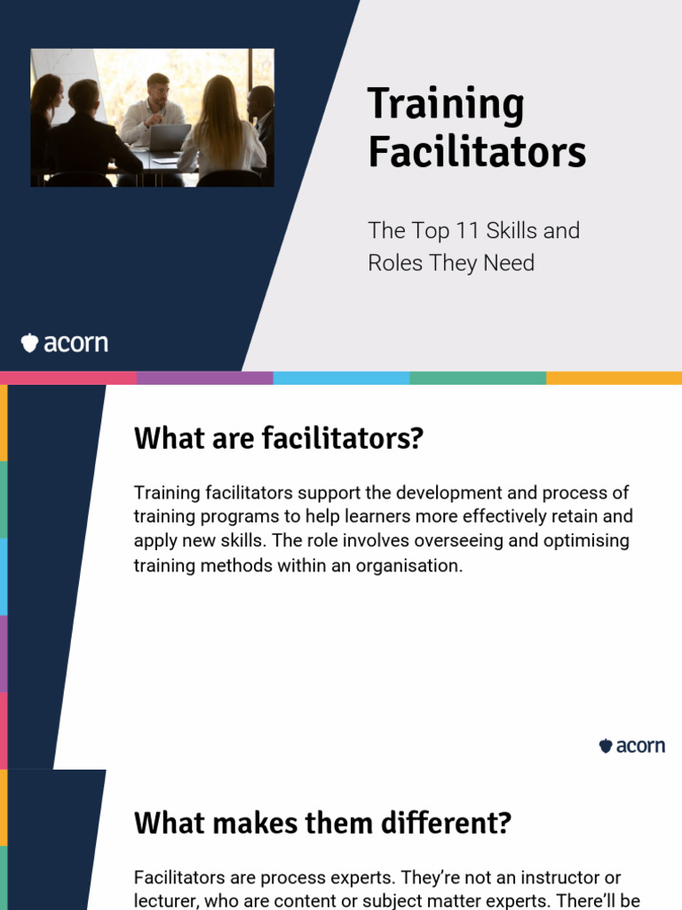 Training Facilitators What They Need To Succeed Pdf Facilitator