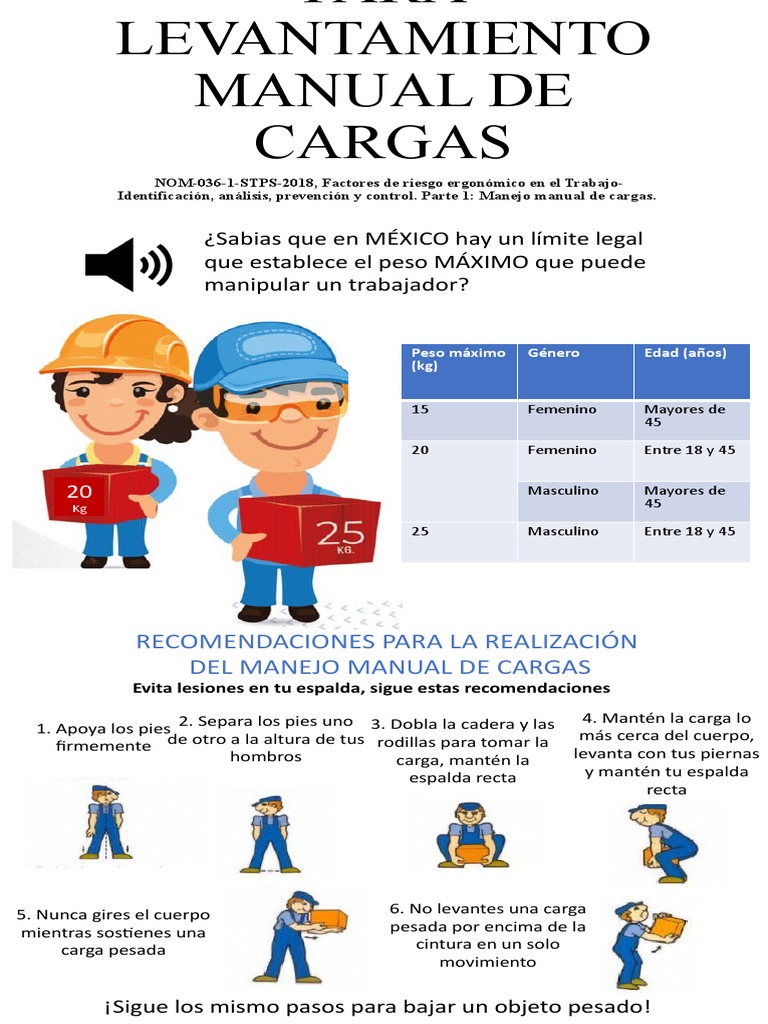 Peso máximo de carga según género y edad | PDF