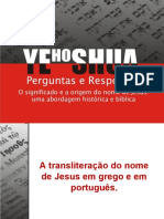4yehoshua A Transliteração Do Nome de Jesus em Grego