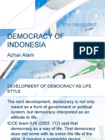 Development of Democracy in Indonesia