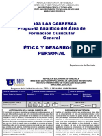 Programa Ética y Desarrollo Personal