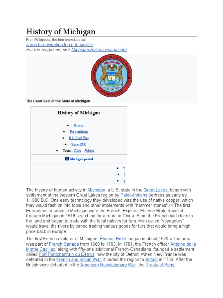 History of Michigan, PDF, Michigan