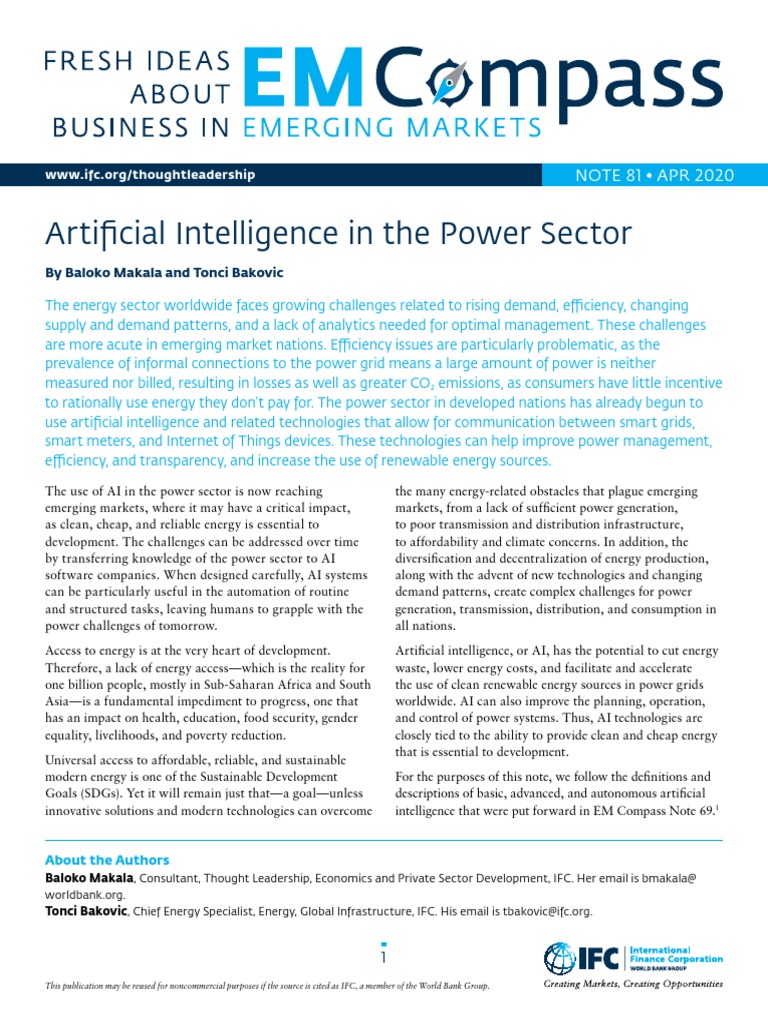 Artificial Intelligence In Power Station Pdf Smart Grid