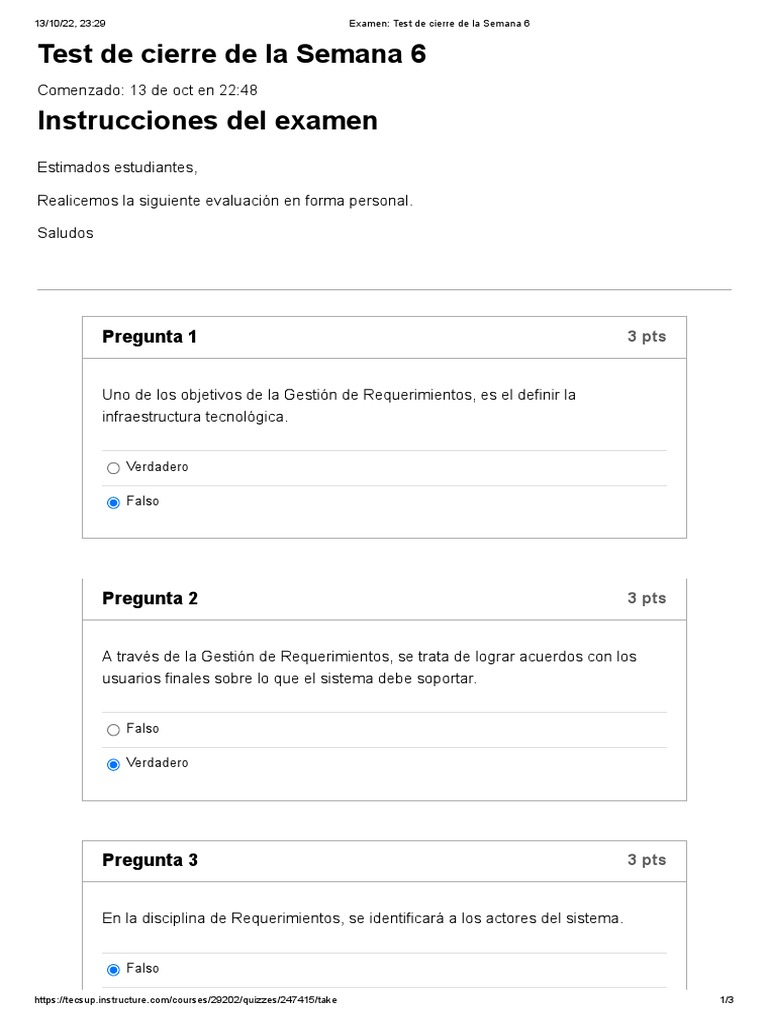 TEST DE CIERRE intelligence overview