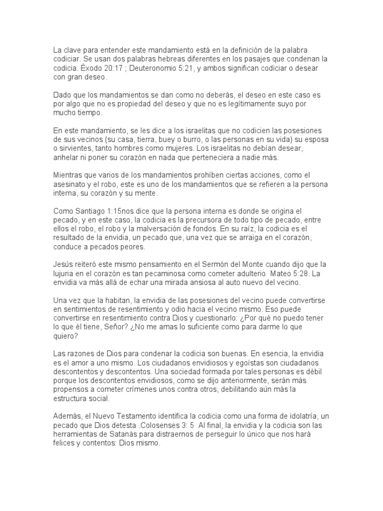 .No Codiciarás | PDF | Amor | Pecado