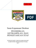 SK Kebijakan Direktur Tentang Pendidikan, Ketrampilan, Dan Pengetahuan Staf