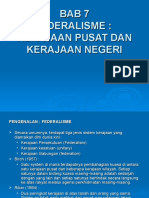 Sistem Persekutuan Hingga Kerajaan Tempatan