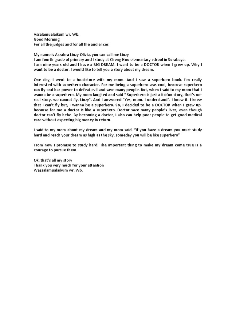 Story Telling MY DREAM PDF