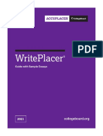 Accuplacer Writeplacer Sample Essays
