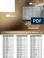 Plano de Leitura Da Biblia 4 Trimestre