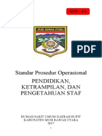 SPO Pendidikan, Ketrampilan, Dan Pengetahuan Staf