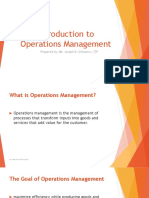 Session 1. Introduction To Operations Management SUMMER