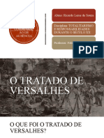 Aula o Tratado de Versalhes