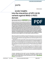 Molecular - Insights Intothe Interaction of HPV-16 E6 Variants - 2022