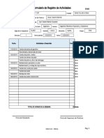 Formulario de Registro de Actividades Semanales I